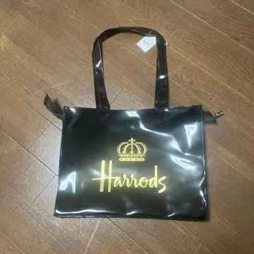 Harrods 로고 블랙 토트백