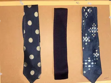 넥타이 3개 세트 도트 기하학 패턴