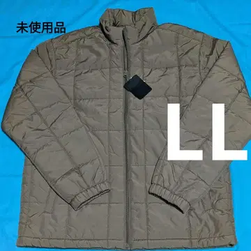 [ 빅 사이즈 미사용품 LL ] 나일론 블록 퀼트 패딩 자켓 올리브