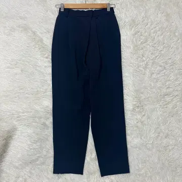 소쥬 턱 와이드 팬츠 XS 네이비 작은 사이즈 출퇴근 비즈니스