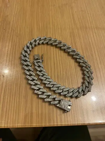 쿠바 체인 목걸이 실버