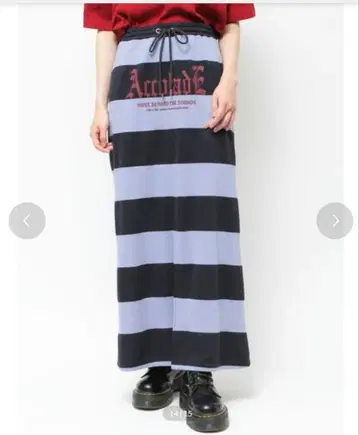 쥬에티 맨투맨 롱 스커트 블루