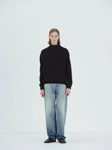 SELVEDGE FADED HEAVY DENIM WIDE PANTS