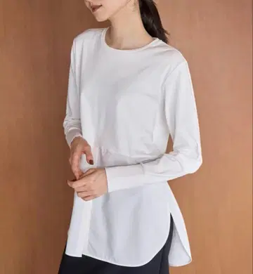 UNFILO [세탁 가능/항균 방취] 셔츠 콤비 레이어드 T셔츠