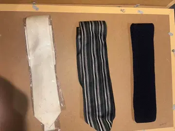 넥타이 세트 (화이트, 스트라이프, 네이비)