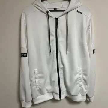 화이트 풀 집업 후드티