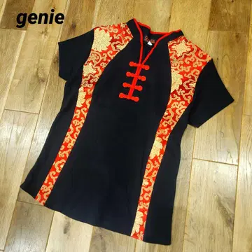 차이나 t셔츠 구제 의류 genie y2k 중화 레트로 L