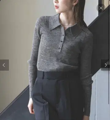 [노블] 알파카 믹스 시어 폴로 니트