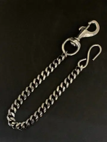 은 두께 월렛 체인 45cm 빅 철포 나스칸 & 핸드메이드 S칸 훈증