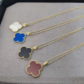 네잎클로버 꽃 펜던트 목걸이