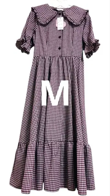 [ 배송비 포함 ] 아오키 미사코 깅엄 체크 원피스 빨간색 레드 M