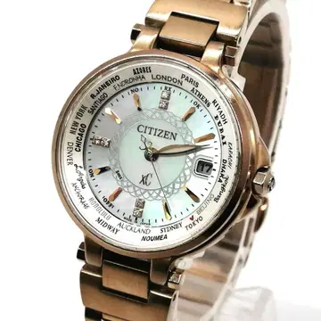 작동 시티즌 XC 시계 해피 플라이트 6P 다이아 15주년 기념 모델