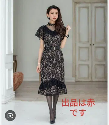 도트 튤 레이스 원피스