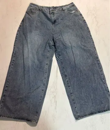 라이트 블루 슈퍼 배기 데님