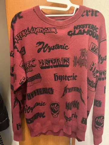 HYSTERIC GLAMOUR 로고 프린트 스웨터 L 사이즈