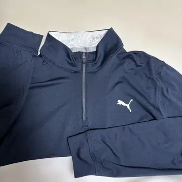 PUMA 네이비 집업 골프 셔츠 M