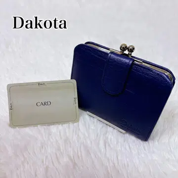 레어! Dakota 네이비 이단 접이식 지갑 가마구치 컴팩트