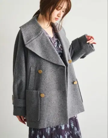 COCO DEAL(코코딜) 임페리얼 모사 숏 P 코트 그레이