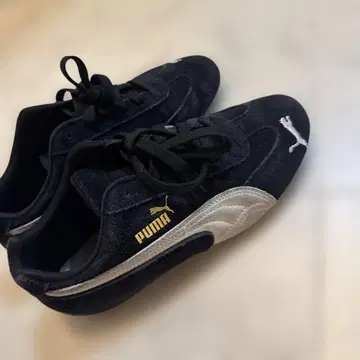 Puma 블랙 스웨이드 스니커즈 24.5cm