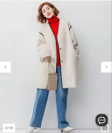 테디 보아 롱 코트 사이즈 38 온워드