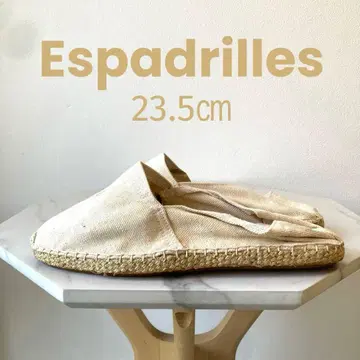 새상품 ESPA CLUB 아이보리 캔버스 슬립온 에스파드리유