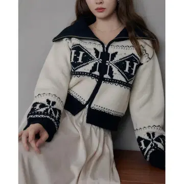 herlipto H Nordic Knit Zip Jacket