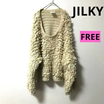 JILKY 지르키 베이지 샤기 니트 가디건 F 사이즈