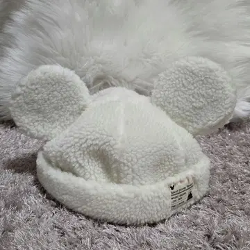 디즈니 귀 달린 화이트 모자 58cm