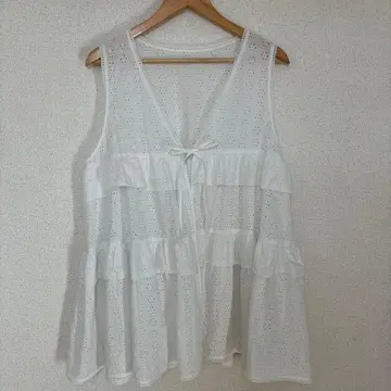 60 컷워크 자수 튜닉 블라우스