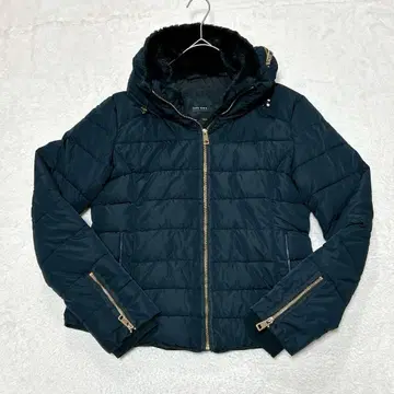 ZARA 자라 허리라인 다운 자켓 지퍼 블랙 2way 사이즈 L