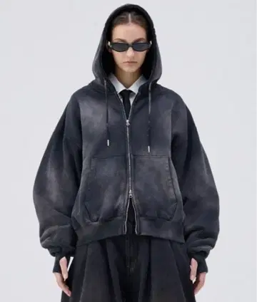 [ 새상품 ] soerte 빈티지 짧은 기장 풀 집업 후드티 2 사이즈