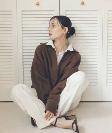 프론트 지퍼 맨투맨