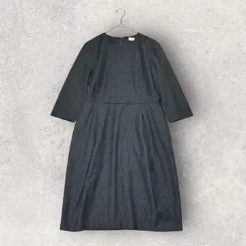 Ballsey TOMORROWLAND 7부 소매 울 원피스 그레이 36