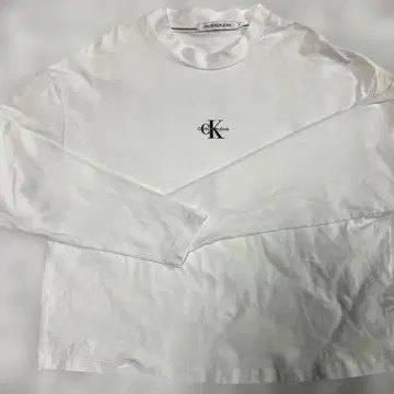 Calvin Klein Jeans 화이트 긴팔 티셔츠 S
