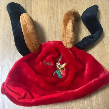 상태 좋음 레어 빈티지 플루토 디즈니 팬 캡 루돌프 빨간색