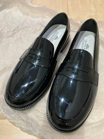 TEMPERAITE 블랙 로퍼 레인 슈즈