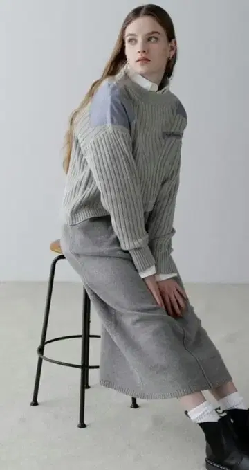 AVIREX 레이어드라이크 니트 원피스