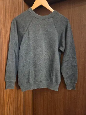 80s Tultex 무지 맨투맨 블랙 페이드 USA제 S사이즈