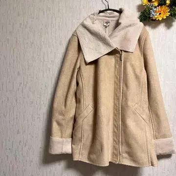 FIGARO Paris 베이지 스웨이드 재질 자켓 집업 40