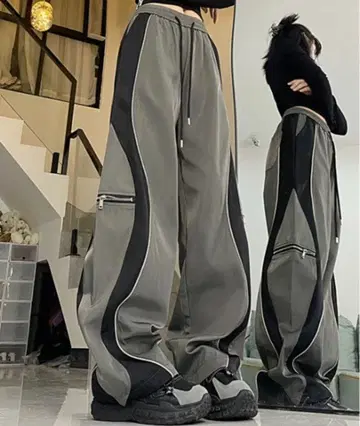 커브 라인 와이드 이지 팬츠