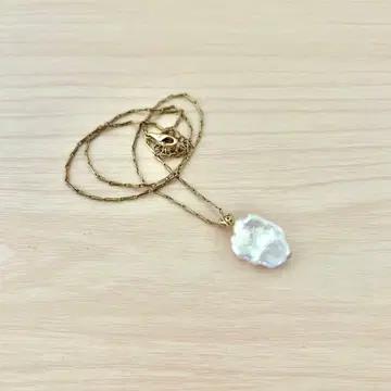 대형 담수 펄 목걸이 심플 고급 관혼상제 평소 사용