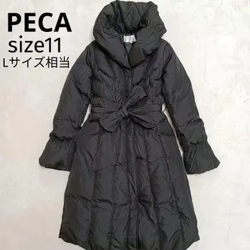 페카 PECA 롱 다운 코트 숄카라 벨티드 코트