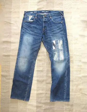 폴스미스 레드 이어 데미지 가공 유니언 잭