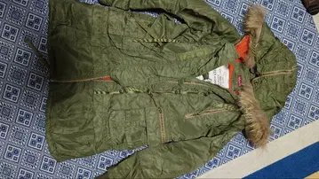 아비렉스 여성용 올리브 그린 모즈 코트 S