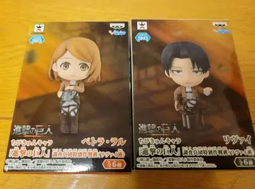 치비큥 캐릭터 진격의 거인 조사병단 특별작전반 리바이.페트라 피규어