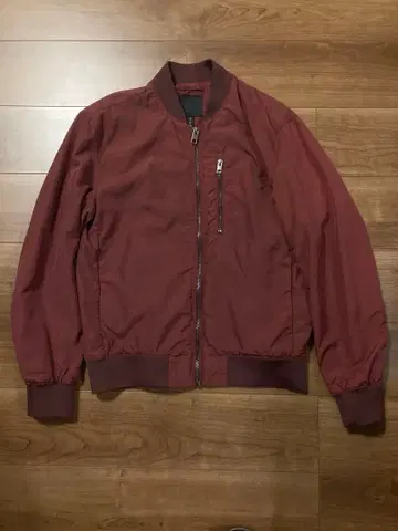 [ 새상품급 ] H&M MA-1 블루종 크림슨 컬러