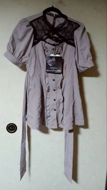 더스티 핑크 레이스 부착 셋업