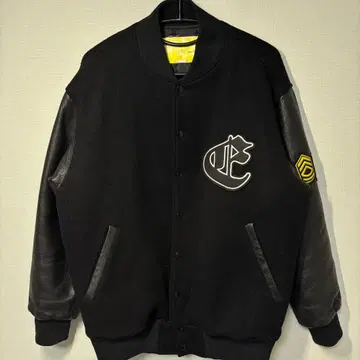 Empire 바시티 자켓 소매 가죽 천연 가죽 아워드 자켓 M