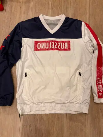 Russeluno 로고 발열 기모 풀오버 화이트 화이트 사이즈 4 M