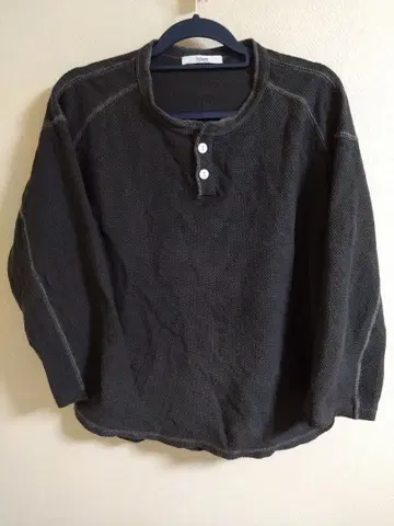 백 피케 헨리넥 3/4 슬리브